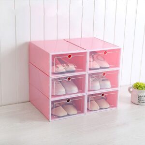 Transparent shoe box with tilting drawer