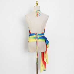 Sexy Rainbow Print Neck Strap