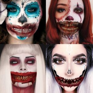 Halloween scary mouth stickers