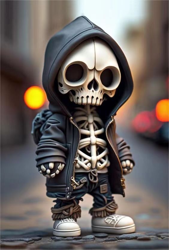 Halloween skeleton doll figurines