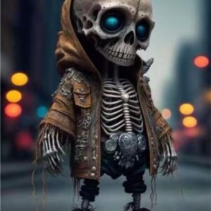 Halloween skeleton doll figurines