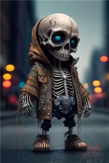 Halloween skeleton doll figurines