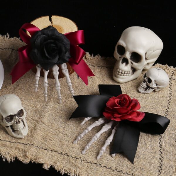 Halloween skeleton hair clip