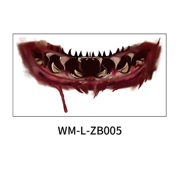 Halloween scary mouth stickers