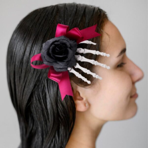 Halloween skeleton hair clip