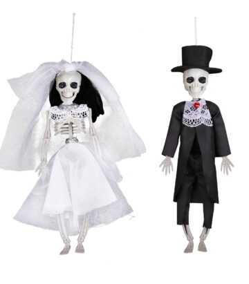 Halloween skeleton bride ornament