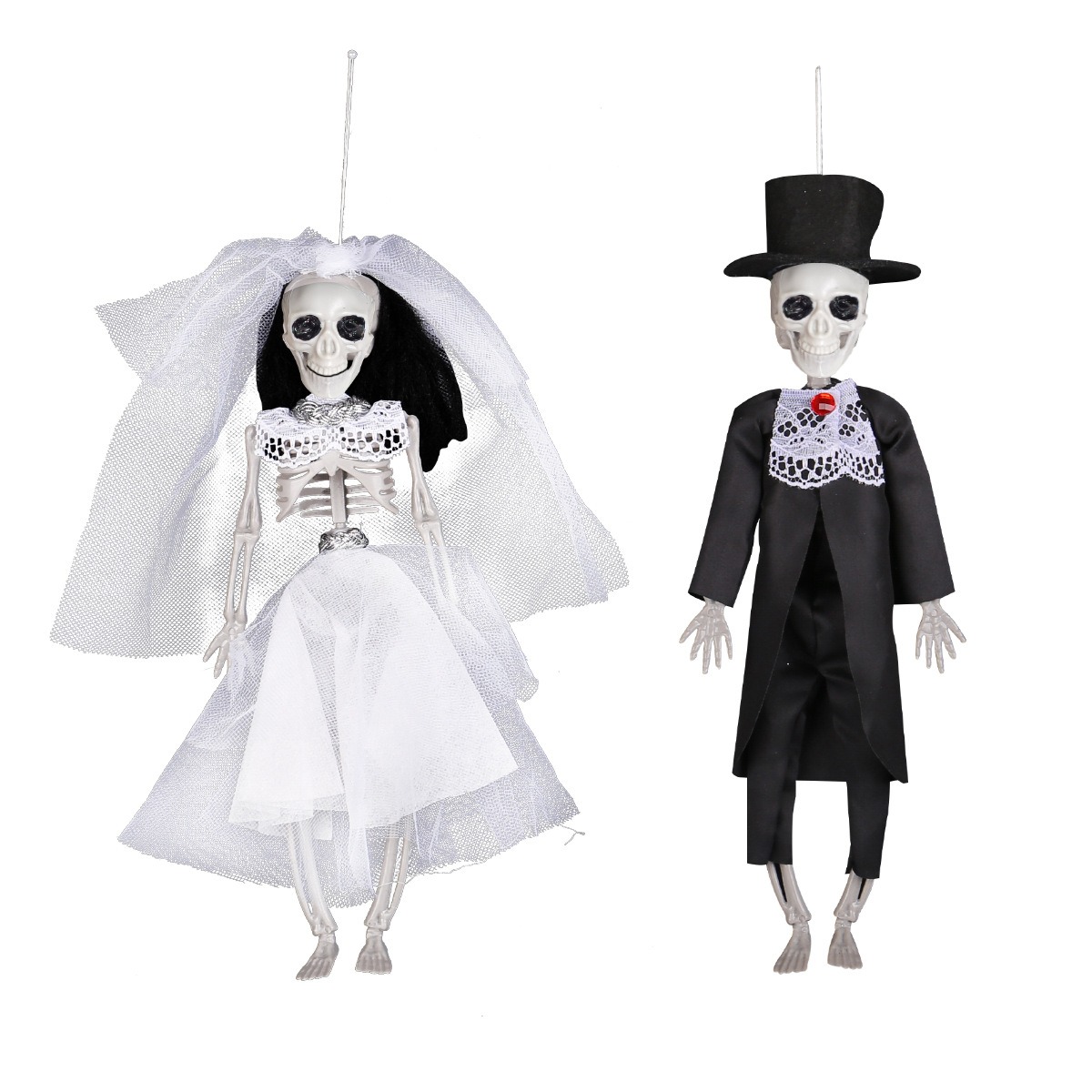 Halloween skeleton bride ornament