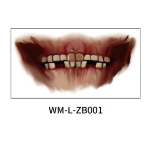 Halloween scary mouth stickers