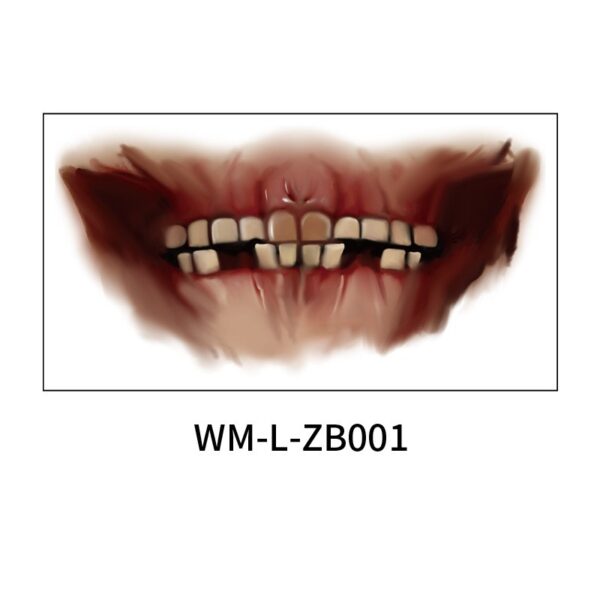 Halloween scary mouth stickers