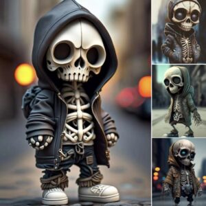 Halloween skeleton doll figurines