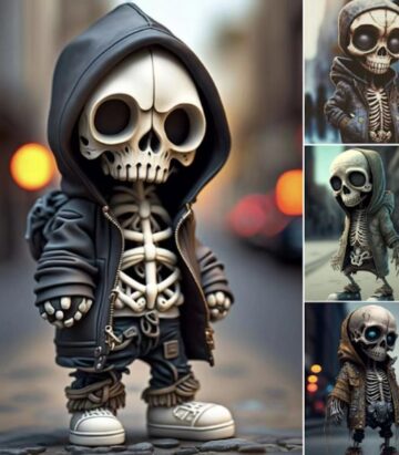 Halloween skeleton doll figurines