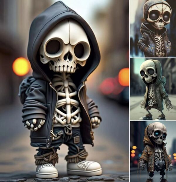 Halloween skeleton doll figurines