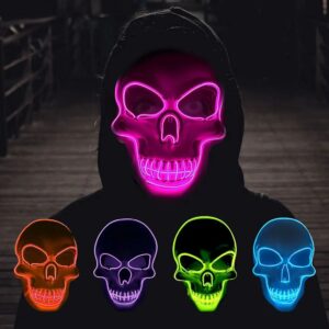 Halloween led skull glowing mask