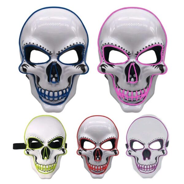 Halloween led skull glowing mask