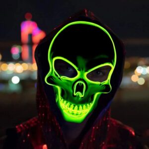 Halloween led skull glowing mask