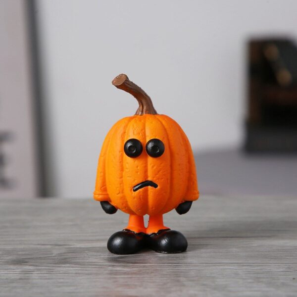 Figurine de citrouille de table en résine pour Halloween